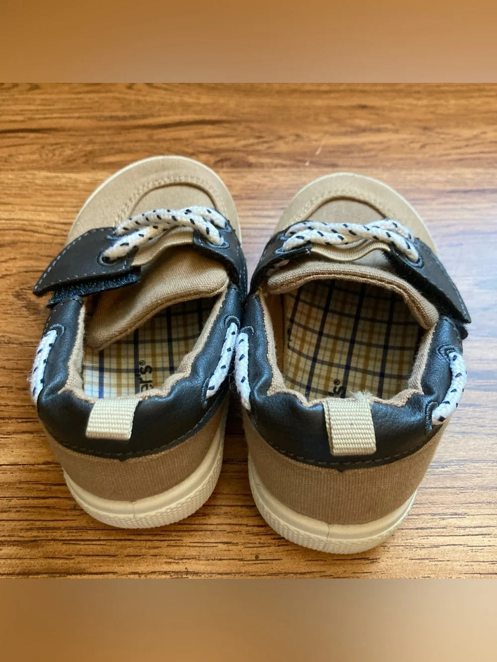 5/$15 Carter’s Tan & Navy Boat Shoes 7